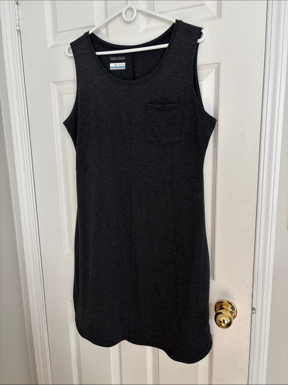 Columbia Dark Gray Black Knit Pocket Dress